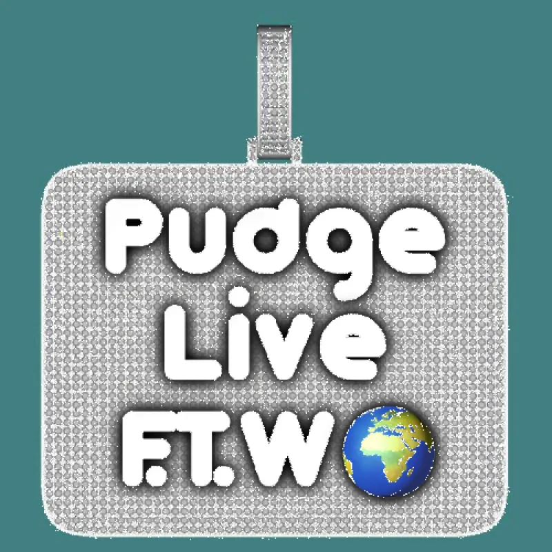 CUSTOM LETTER NECKLACE 3D BIG SQUARE sold by The GUU Shop