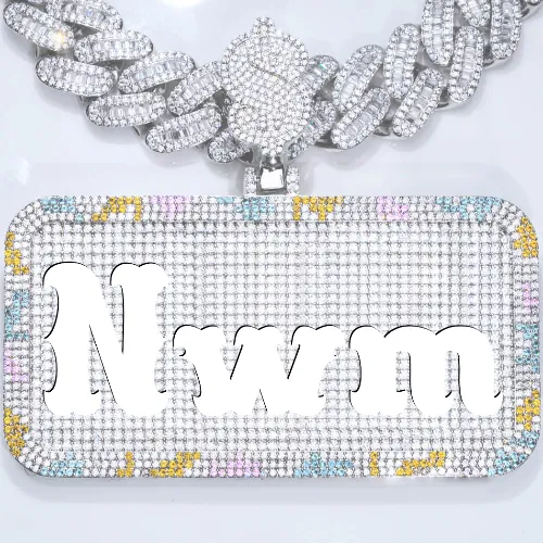 CUSTOM LETTER NECKLACE 3D COLORFUL SQUARE sold by The GUU Shop