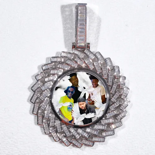 Large 3D Baguette Custom Picture Pendant sold by The GUU Shop