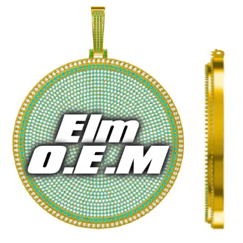 CUSTOM LETTER NECKLACE 3D BIG DISC sold by The GUU Shop