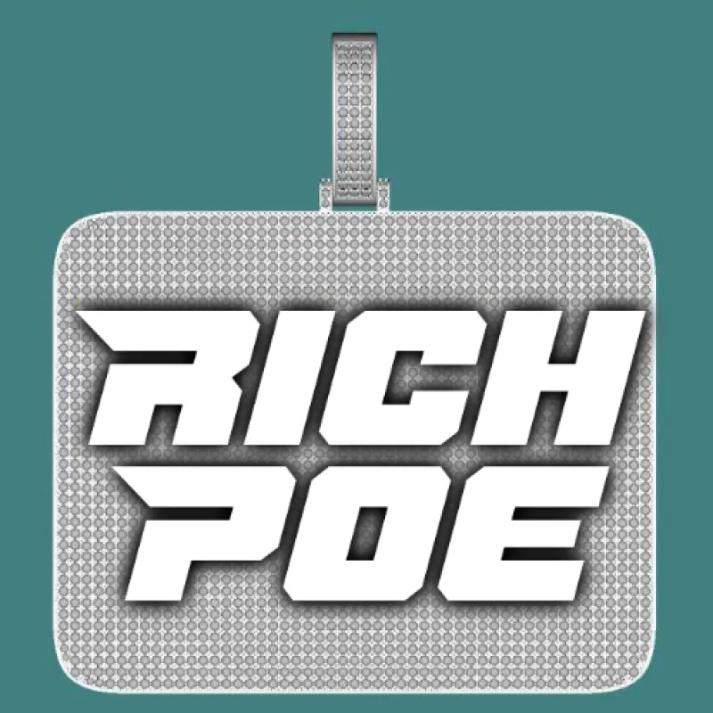 CUSTOM LETTER NECKLACE 3D BIG SQUARE sold by The GUU Shop