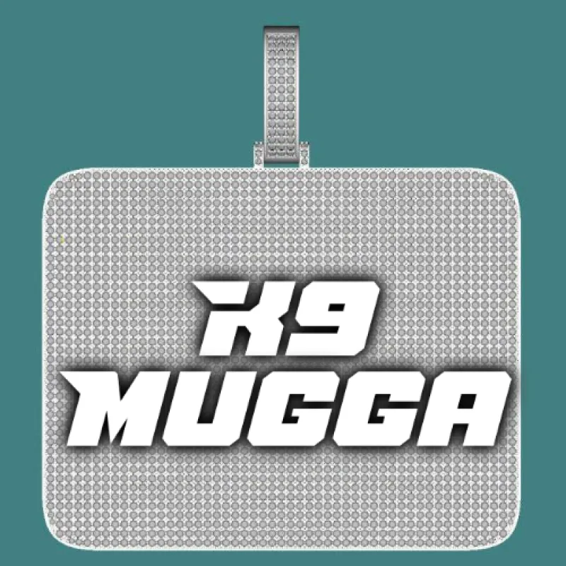 CUSTOM LETTER NECKLACE 3D BIG SQUARE sold by The GUU Shop