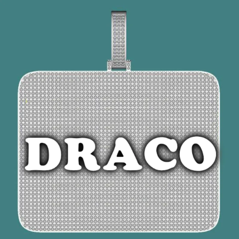 CUSTOM LETTER NECKLACE 3D BIG SQUARE sold by The GUU Shop