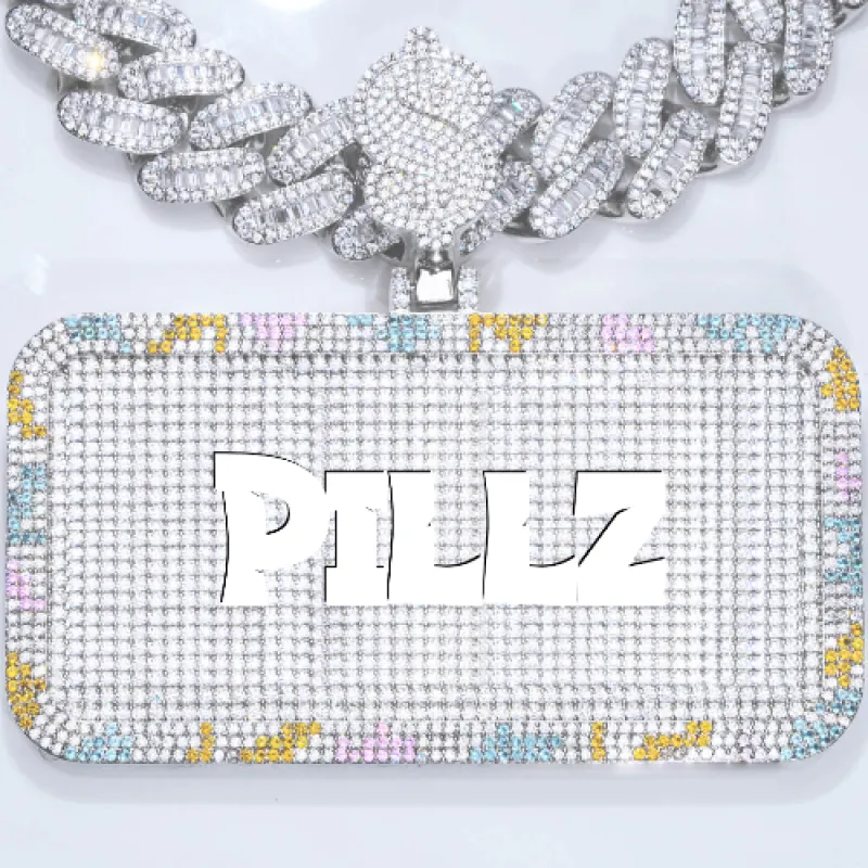 CUSTOM LETTER NECKLACE 3D COLORFUL SQUARE sold by The GUU Shop