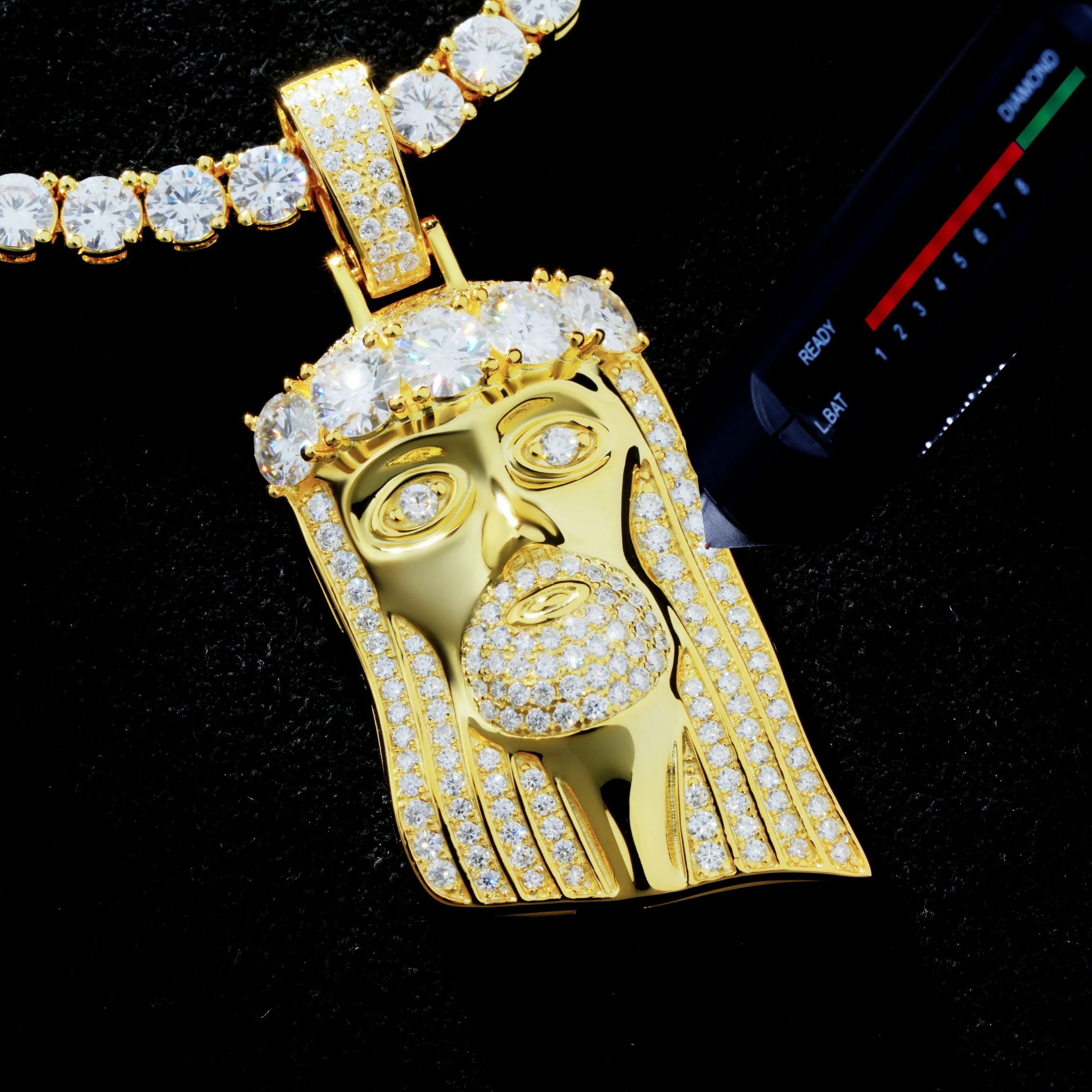 925S & VVS Moissanite Large Diamond Jesus In Gold sold by The GUU Shop product image thumbnail 3