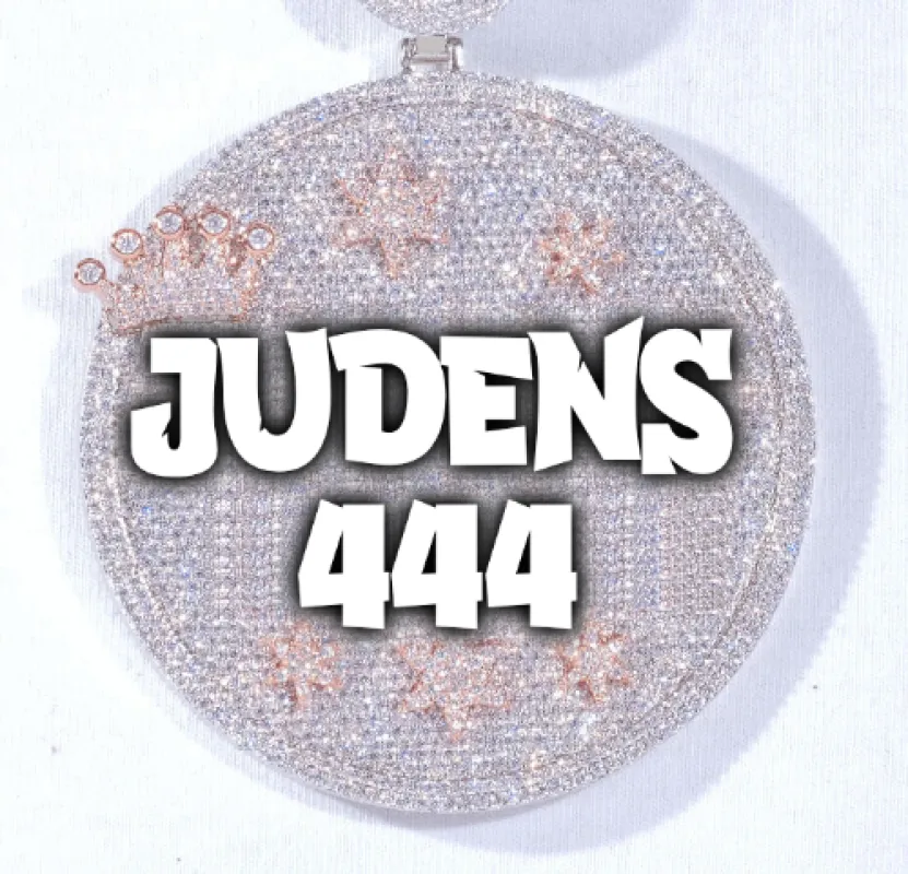 CUSTOM LETTER NECKLACE 3D BIG CROWN DISC sold by The GUU Shop