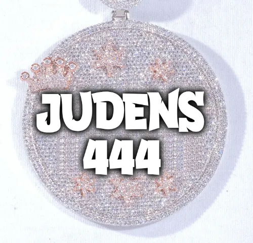 CUSTOM LETTER NECKLACE 3D BIG CROWN DISC sold by The GUU Shop