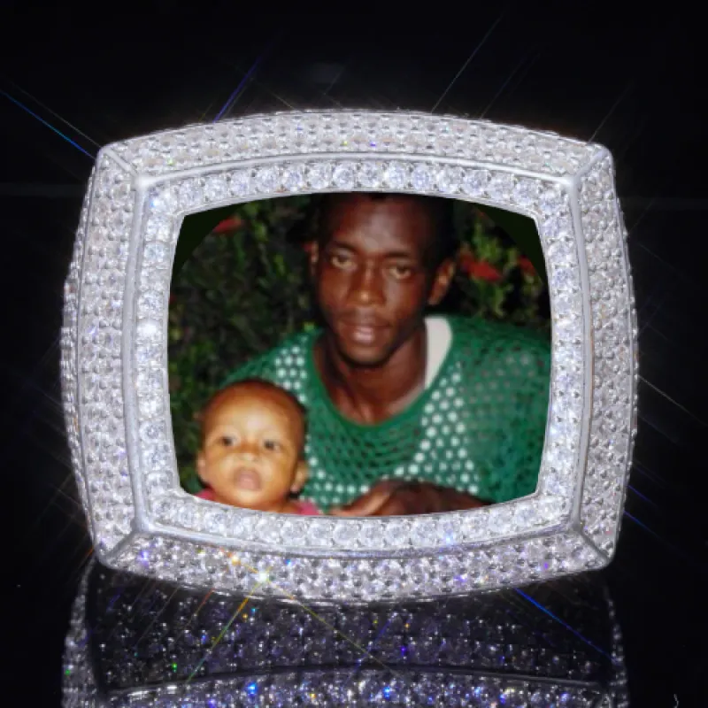 3D CUSTOM PICTURE ICED RING sold by The GUU Shop