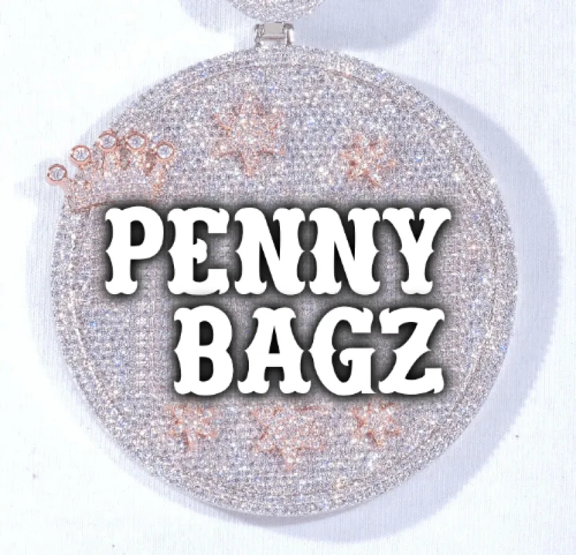 CUSTOM LETTER NECKLACE 3D BIG CROWN DISC made by The GUU Shop