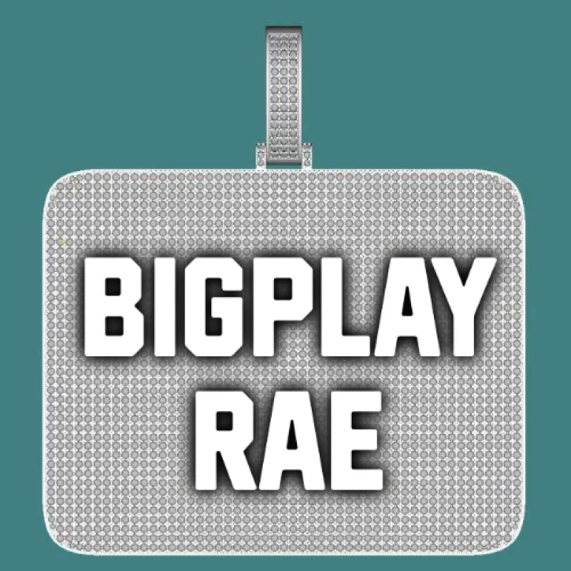 CUSTOM LETTER NECKLACE 3D BIG SQUARE sold by The GUU Shop