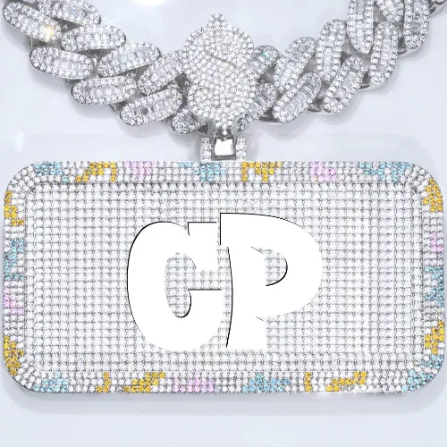 CUSTOM LETTER NECKLACE 3D COLORFUL SQUARE sold by The GUU Shop
