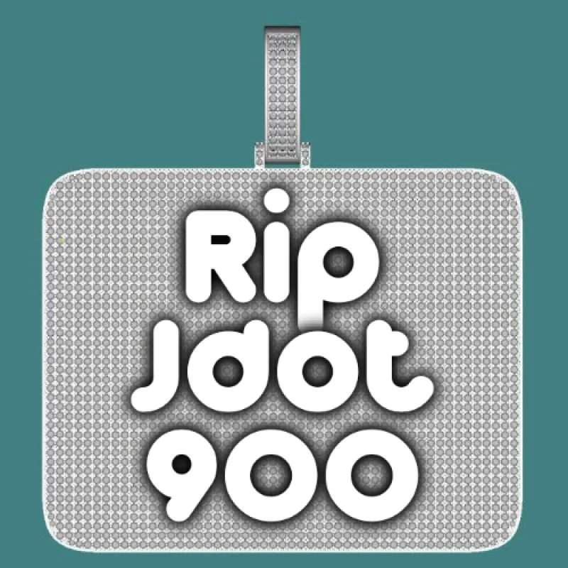 CUSTOM LETTER NECKLACE 3D BIG SQUARE sold by The GUU Shop