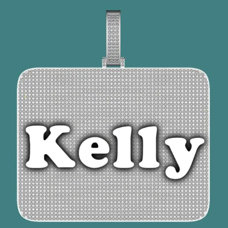 CUSTOM LETTER NECKLACE 3D BIG SQUARE sold by The GUU Shop