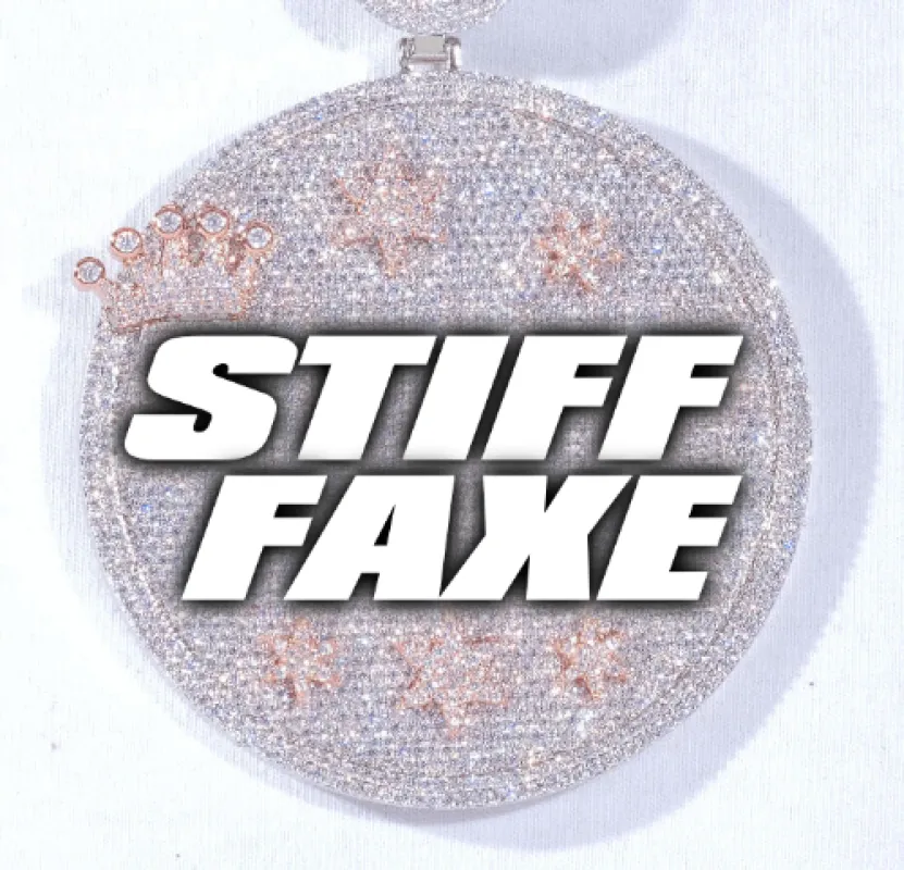 CUSTOM LETTER NECKLACE 3D BIG CROWN DISC sold by The GUU Shop