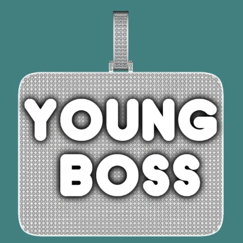 CUSTOM LETTER NECKLACE 3D BIG SQUARE sold by The GUU Shop