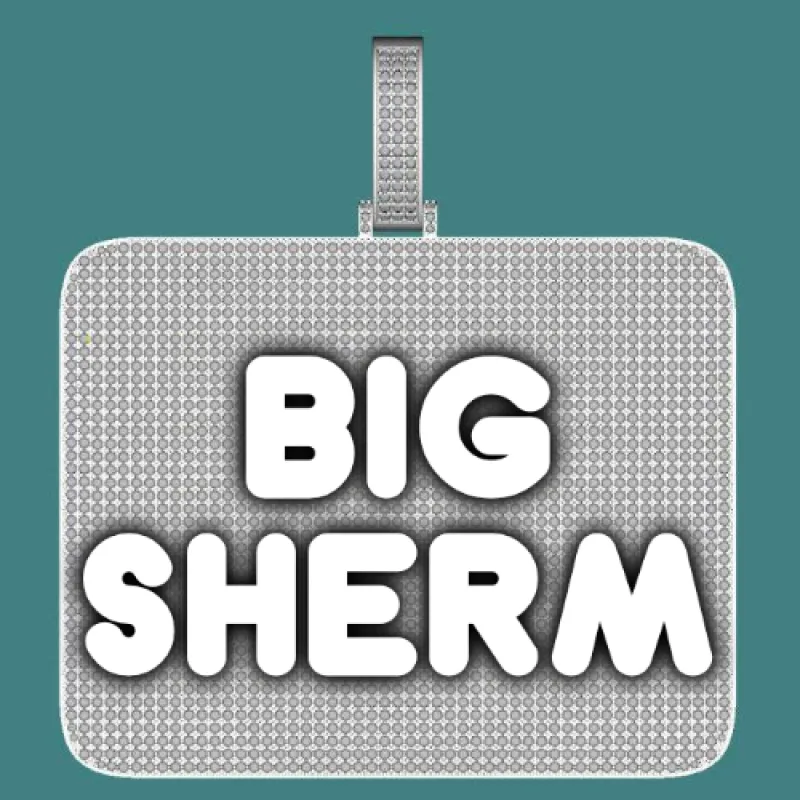 CUSTOM LETTER NECKLACE 3D BIG SQUARE sold by The GUU Shop