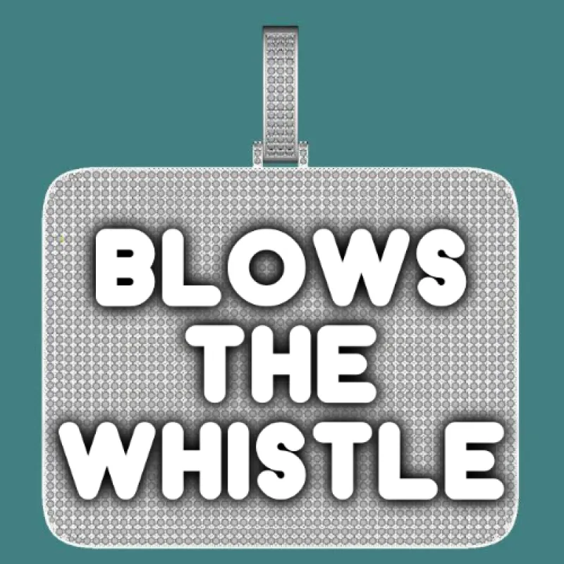 CUSTOM LETTER NECKLACE 3D BIG SQUARE sold by The GUU Shop