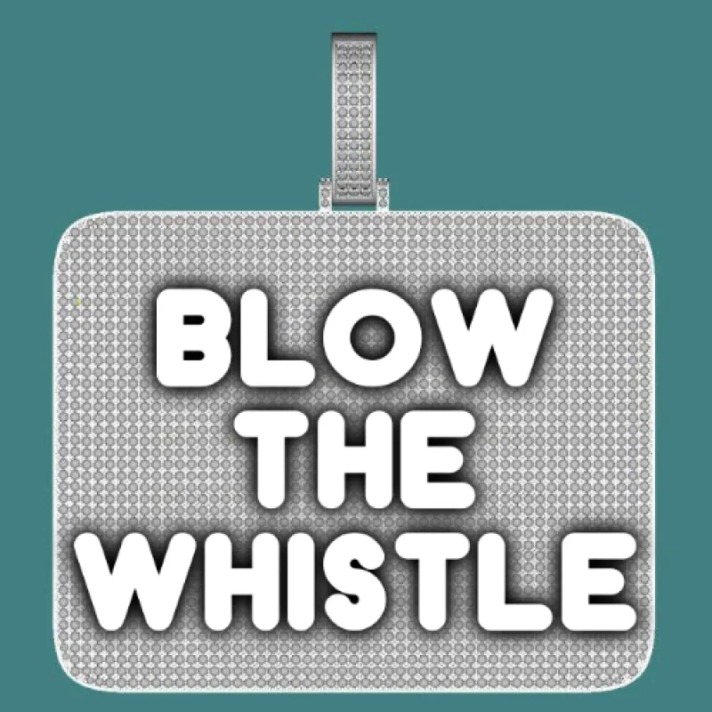 CUSTOM LETTER NECKLACE 3D BIG SQUARE sold by The GUU Shop