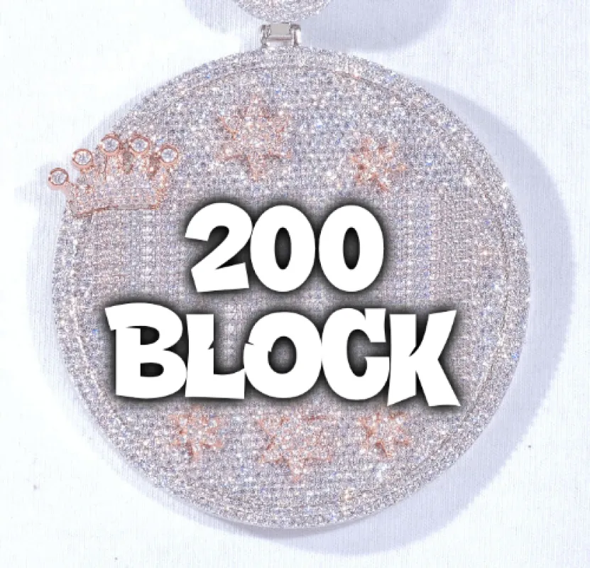 CUSTOM LETTER NECKLACE 3D BIG CROWN DISC sold by The GUU Shop