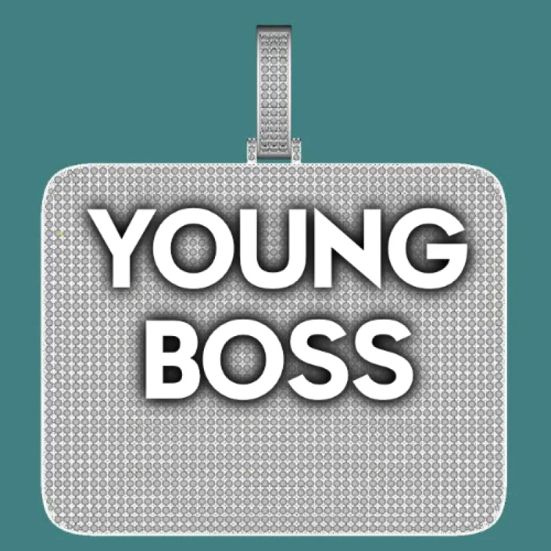 CUSTOM LETTER NECKLACE 3D BIG SQUARE sold by The GUU Shop