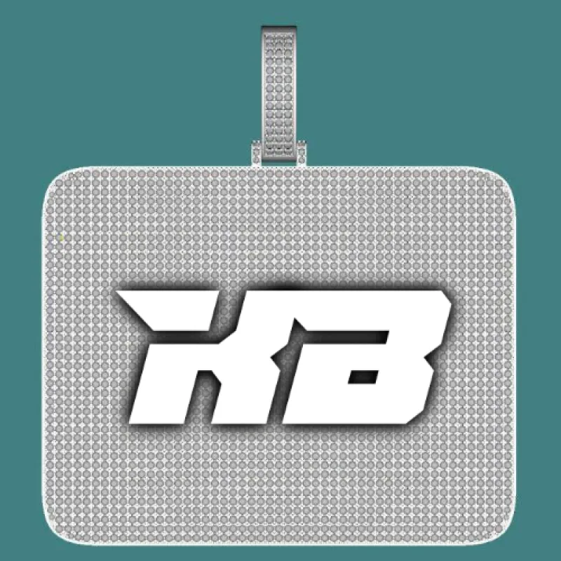 CUSTOM LETTER NECKLACE 3D BIG SQUARE sold by The GUU Shop