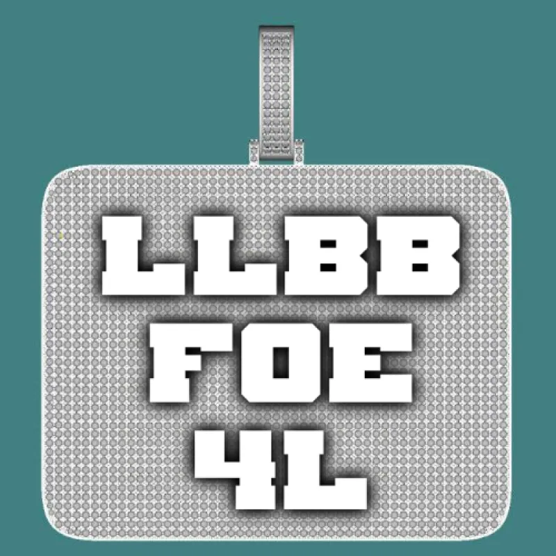 CUSTOM LETTER NECKLACE 3D BIG SQUARE sold by The GUU Shop