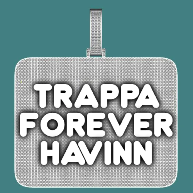 CUSTOM LETTER NECKLACE 3D BIG SQUARE sold by The GUU Shop