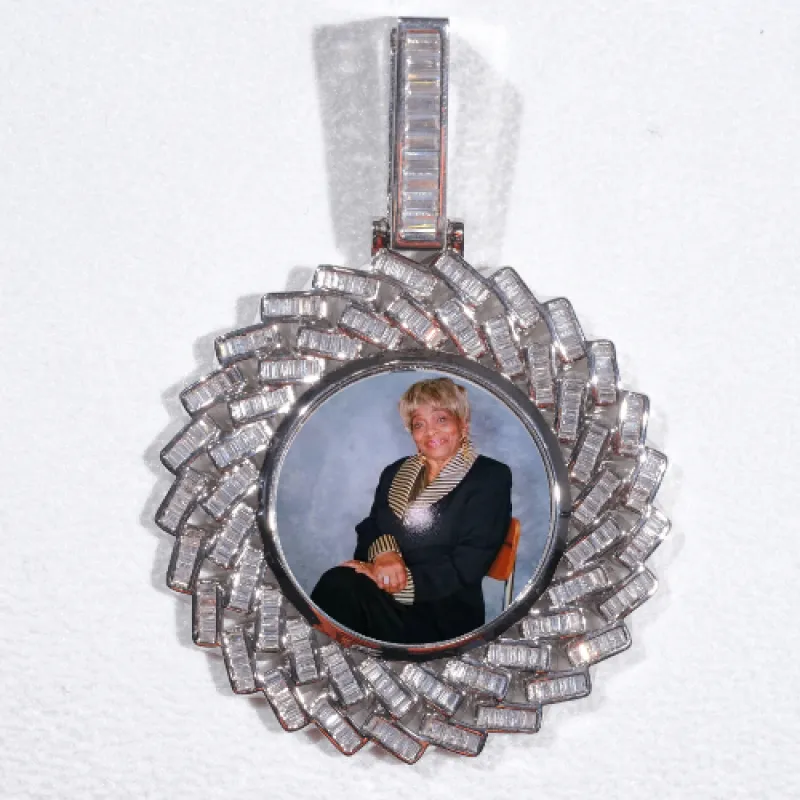 Large 3D Baguette Custom Picture Pendant sold by The GUU Shop