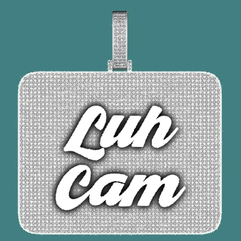 CUSTOM LETTER NECKLACE 3D BIG SQUARE sold by The GUU Shop