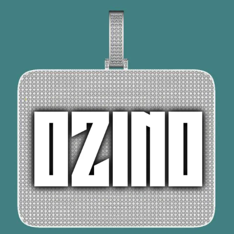 CUSTOM LETTER NECKLACE 3D BIG SQUARE sold by The GUU Shop