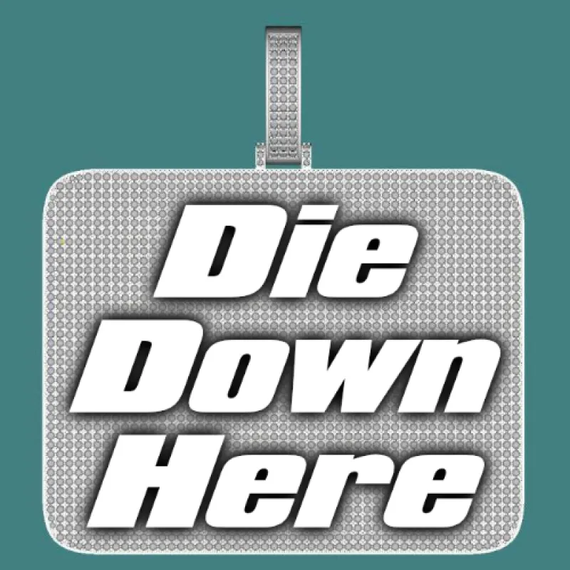 CUSTOM LETTER NECKLACE 3D BIG SQUARE sold by The GUU Shop