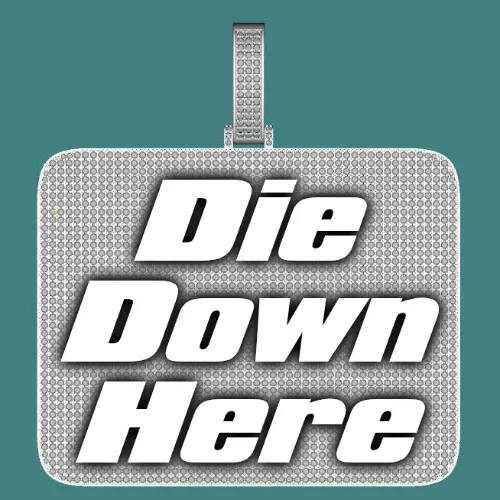 CUSTOM LETTER NECKLACE 3D BIG SQUARE sold by The GUU Shop