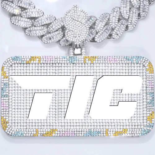 CUSTOM LETTER NECKLACE 3D COLORFUL SQUARE sold by The GUU Shop