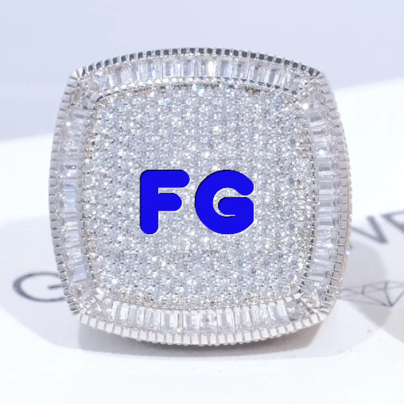 CUSTOM LETTER 3D ICED RING sold by The GUU Shop