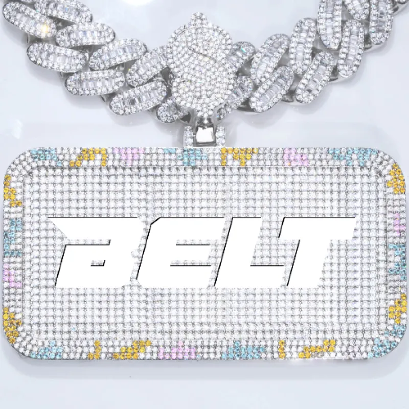 CUSTOM LETTER NECKLACE 3D COLORFUL SQUARE sold by The GUU Shop