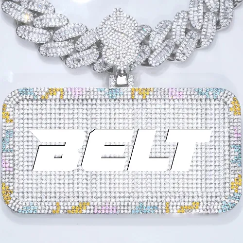 CUSTOM LETTER NECKLACE 3D COLORFUL SQUARE sold by The GUU Shop