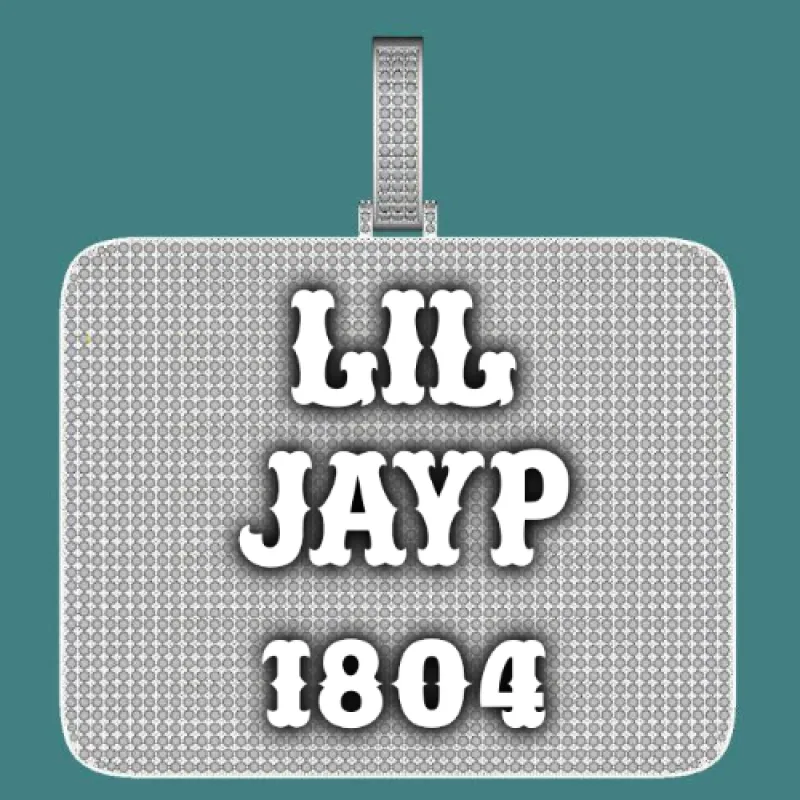 CUSTOM LETTER NECKLACE 3D BIG SQUARE sold by The GUU Shop