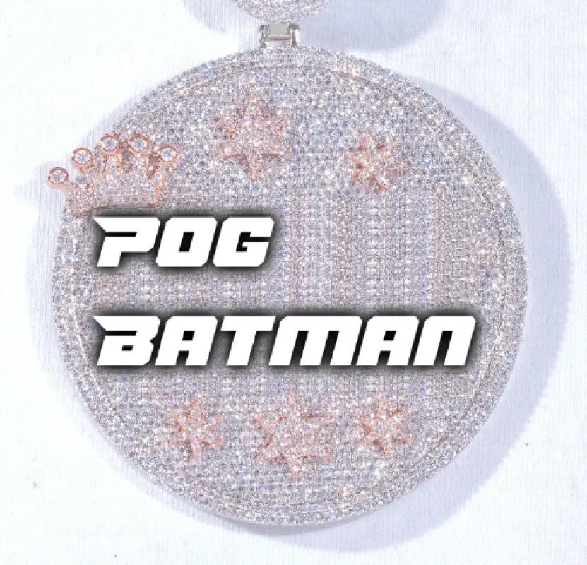 CUSTOM LETTER NECKLACE 3D BIG CROWN DISC sold by The GUU Shop