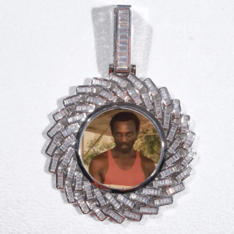 Large 3D Baguette Custom Picture Pendant sold by The GUU Shop