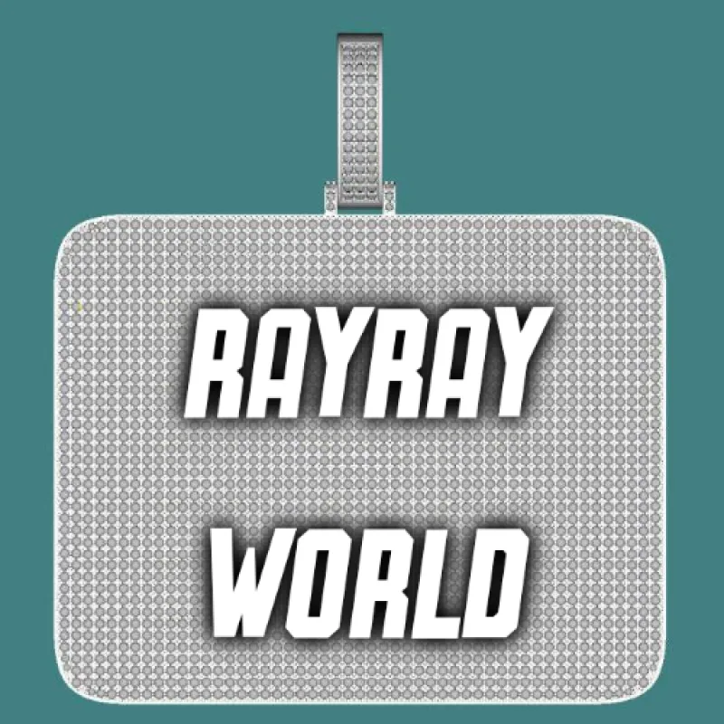 CUSTOM LETTER NECKLACE 3D BIG SQUARE sold by The GUU Shop