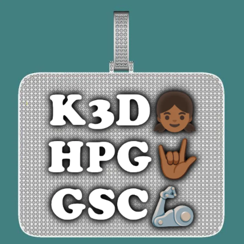 CUSTOM LETTER NECKLACE 3D BIG SQUARE sold by The GUU Shop