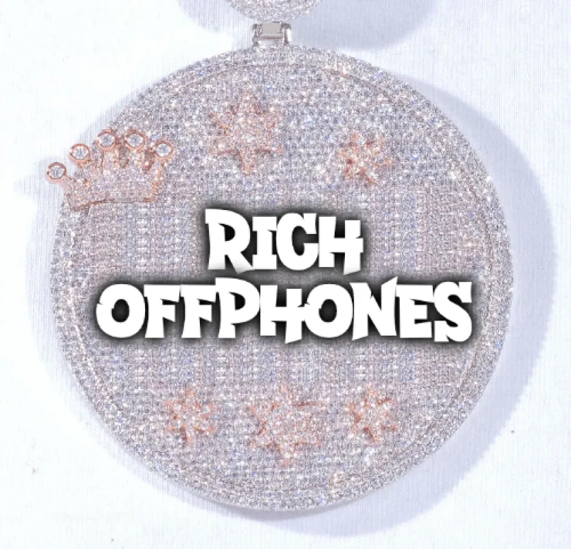 CUSTOM LETTER NECKLACE 3D BIG CROWN DISC sold by The GUU Shop