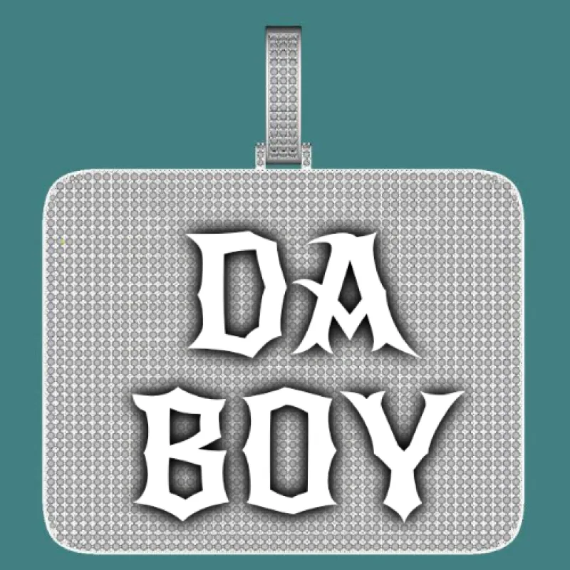 CUSTOM LETTER NECKLACE 3D BIG SQUARE sold by The GUU Shop