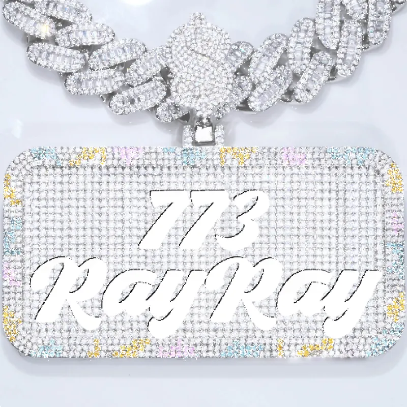 CUSTOM LETTER NECKLACE 3D COLORFUL SQUARE sold by The GUU Shop