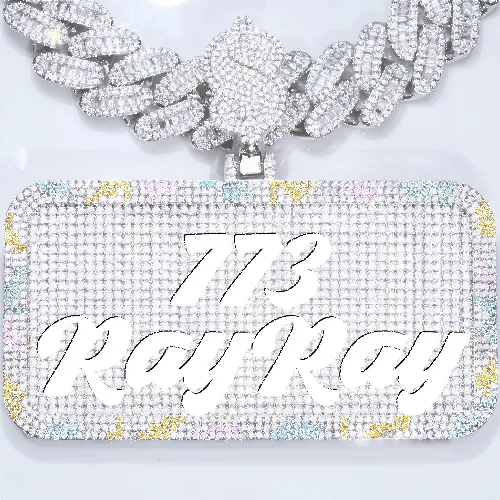 CUSTOM LETTER NECKLACE 3D COLORFUL SQUARE sold by The GUU Shop