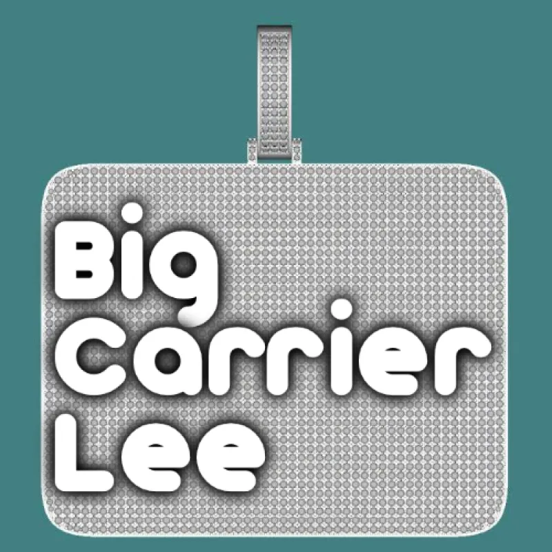 CUSTOM LETTER NECKLACE 3D BIG SQUARE sold by The GUU Shop