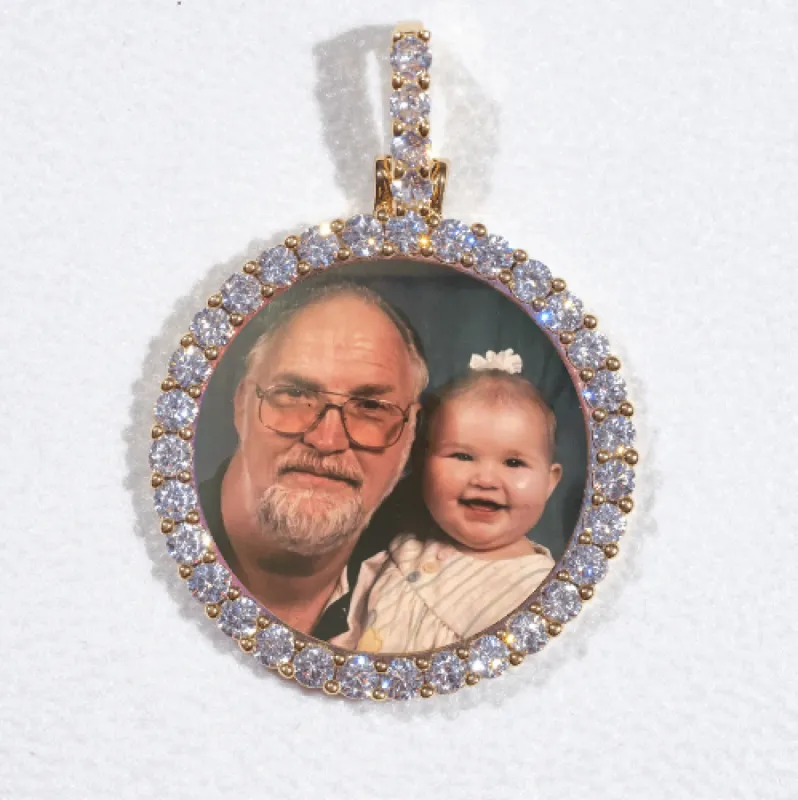 3D CIRCLE CUSTOM PICTURE PENDANT SMALL SIZE sold by The GUU Shop