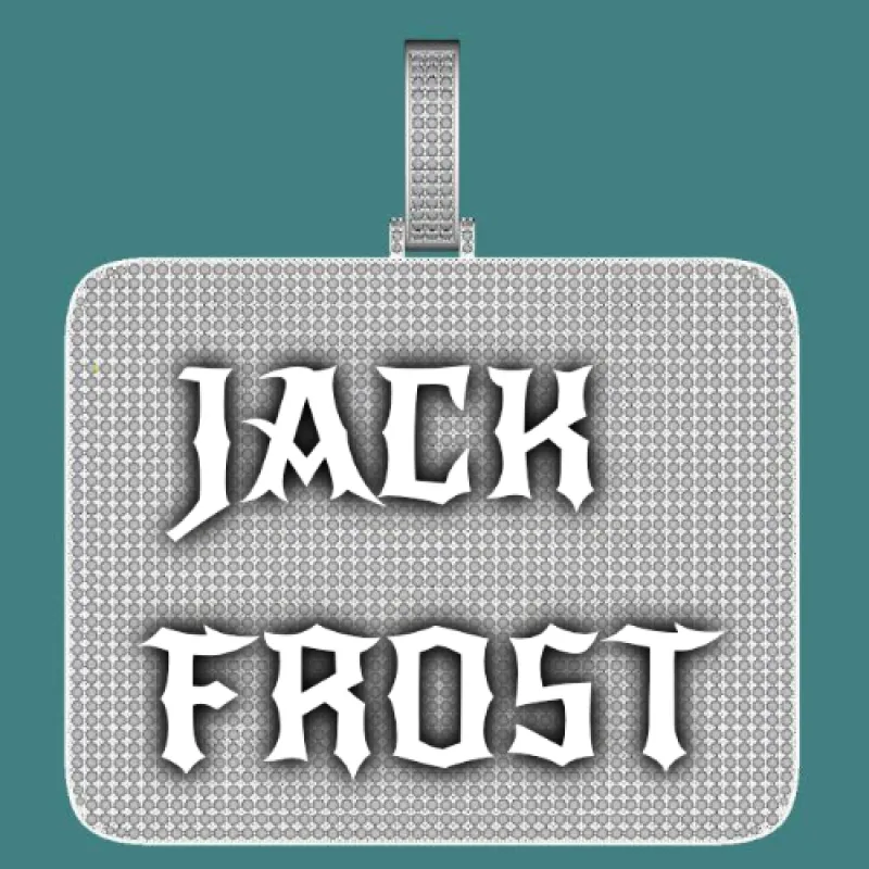 CUSTOM LETTER NECKLACE 3D BIG SQUARE sold by The GUU Shop