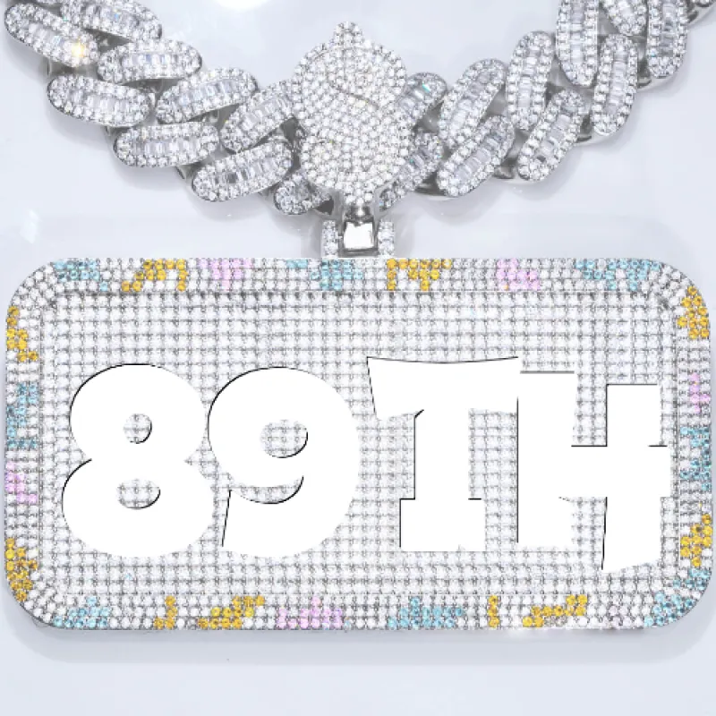CUSTOM LETTER NECKLACE 3D COLORFUL SQUARE sold by The GUU Shop