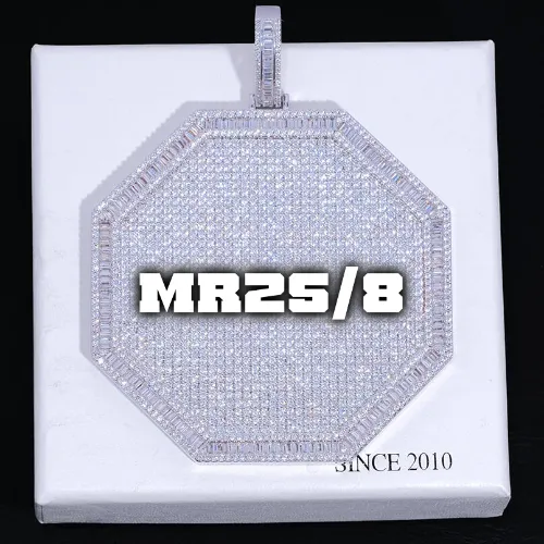 CUSTOM LETTER NECKLACE 3D BIG OCTAGON sold by The GUU Shop